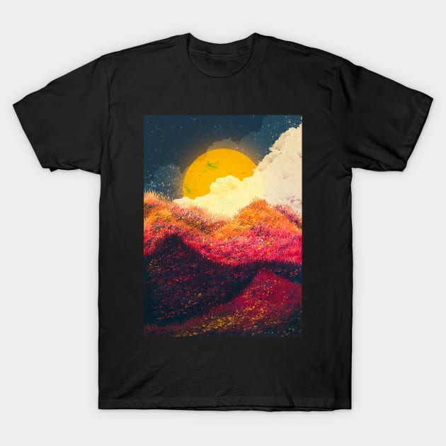 A sun behind the clouds T-Shirt by Swadeillustrations